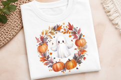 Watercolor Halloween Cute Ghost Clipart Product Image 3