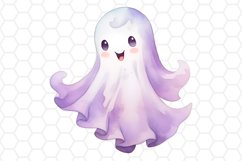 Watercolor Halloween Ghost Clipart Sublimation