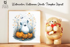 Watercolor Halloween Ghosts Pumpkin Cliprat, Mug Sublimation Product Image 10
