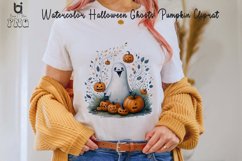 Watercolor Halloween Ghosts Pumpkin Cliprat, Mug Sublimation Product Image 4