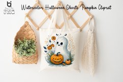 Watercolor Halloween Ghosts Pumpkin Cliprat, Mug Sublimation Product Image 9