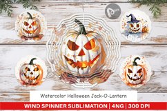 Wind Spinner Watercolor Jack O Lantern Product Image 1