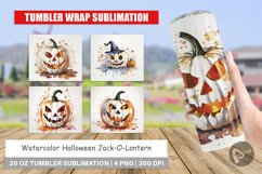 Tumbler Wrap Watercolor Jack O Lantern Product Image 1