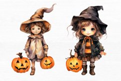 Halloween Kid Watercolor Sublimation Clipart Product Image 4