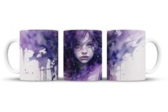 Watercolor Halloween Mug Wrap Sublimation Designs, 3d Mug, Halloween Png