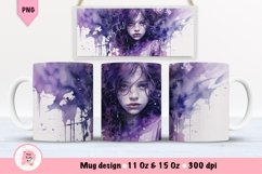 Watercolor Halloween Mug Wrap Sublimation Designs, 3d Mug, Halloween Png