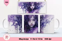 Watercolor Halloween Mug Wrap Sublimation Designs, 3d Mug, Halloween Png