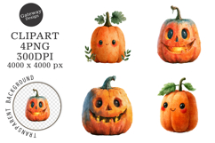 Watercolor Halloween Png Clipart Product Image 1