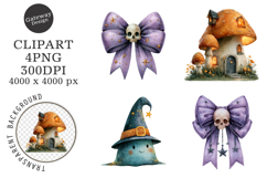 Watercolor Halloween Png Clipart Product Image 1