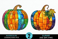 Watercolor Halloween Pumpkin Fun Clipart Product Image 1