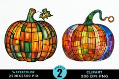 Watercolor Halloween Pumpkin Fun Clipart Product Image 1