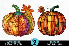 Watercolor Halloween Pumpkin Fun Clipart Product Image 1
