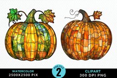 Watercolor Halloween Pumpkin Fun Clipart Product Image 1