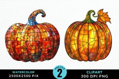 Watercolor Halloween Pumpkin Fun Clipart Product Image 1