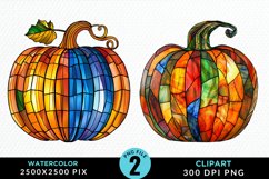 Watercolor Halloween Pumpkin Image Clipart Product Image 1