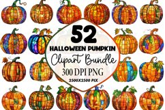 Watercolor Halloween Pumpkin Clipart Bundle Product Image 1