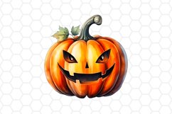 Watercolor Halloween Pumpkin Cliparts