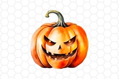 Watercolor Halloween Pumpkin Cliparts