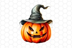 Watercolor Halloween Pumpkin Cliparts