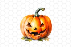 Watercolor Halloween Pumpkin Cliparts