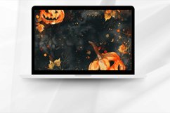 Watercolor Halloween Pumpkin Digital Paper Bundle Product Image 5