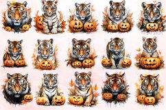 Watercolor Halloween Tiger Clipart Bundle Product Image 2