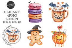 Watercolor Halloween Treats Clipart Product Image 1