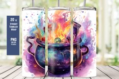 Watercolor Halloween Tumbler Wrap for Sublimation T14 Product Image 1