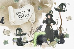 Watercolor Halloween Witch clipart bundle PNG Product Image 4