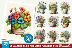 Watercolor Hand Draw Flowers Pot Clipart,watercolor clipart,Craft Supplies,hand drawn clip art,Scrapbooking,spring clip art,flower clipart,floral clipart,wedding clip art,digital watercolor,invitation clipart,instant download,flower pot,floral plants,Wate