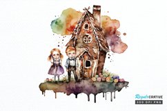 Watercolor Hansel and Gretel PNG Clipart Product Image 1