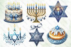 Watercolor Hanukkah Sublimation Clipart Product Image 6