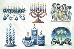 Watercolor Hanukkah Sublimation Clipart Product Image 3