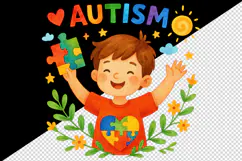 Watercolor happy child puzzle piece umbrella friends Autism awareness print 20 oz tumbler skinny mug wrap clipart t-shirt sublimation printable design