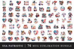 Watercolor happy cute patriotic print with American flag print Fourth 4th of july Independence Day USA design wrap sublimation bundle for customize