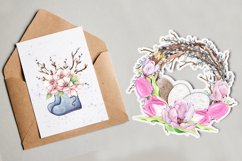 Watercolor Happy Easter Bunnies collection, Spring Animal Product Image 4