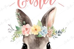 Happy Easter Bunny Garden Flag Sublimation Design Product Image 3