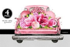 White Vintage Truck Clipart, Vintage, Easter truck, boho png, vintage pickup, watercolor truck png, old truck png, spring clipart, Farm Classic Pick up, Farmer&#039;s Pickup, Flower shop delivery, Harvest, Rustic, Hand Painted, Farm clipart; Watercolor clipart