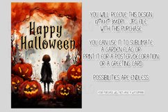 Halloween Garden Flag, Watercolor Happy Halloween Flag Product Image 2