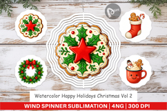 Happy Holidays Wind Spinner Product Image 1