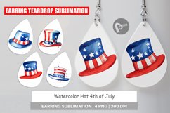 Earring Teardrop Hat 4th of July Product Image 1