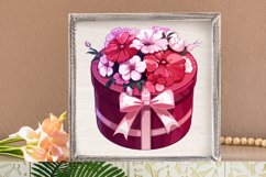 Watercolor Hatbox Flowers Clipart Bundle Product Image 3