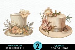 Watercolor Hats Clipart Bundle Product Image 3