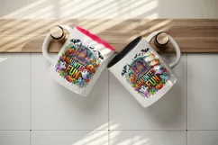 Watercolor haunted house ghosts pumpkins Halloween Fun quote circular print 20 oz tumbler skinny mug wrap clipart t-shirt sublimation printable design