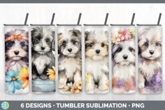 Bundle of six Wild Flowers Havanese Tumbler designs.