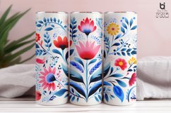 Watercolor Hawaiian Flower Sublimation Tumbler Design Product Image 3