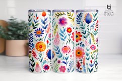 Watercolor Hawaiian Flower Sublimation Tumbler Design Product Image 6