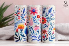 Watercolor Hawaiian Flower Sublimation Tumbler Design Product Image 7