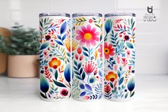 Watercolor Hawaiian Flower Sublimation Tumbler Design Product Image 8