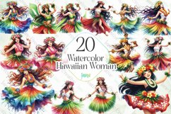 Watercolor Hawaiian Woman Sublimation Product Image 1